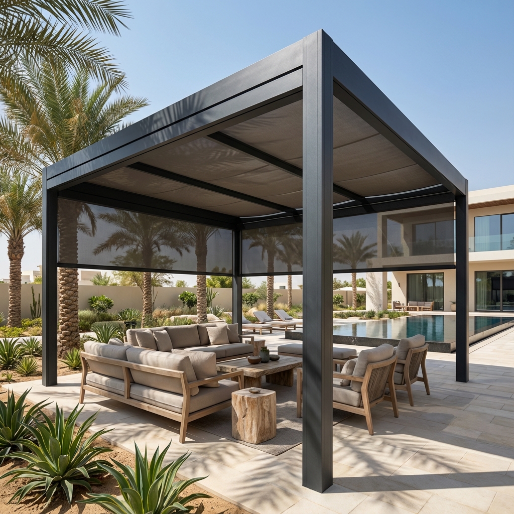 Aluminium Pergola in UAE Garden